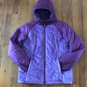 Girl’s The North Face reversible jacket in purple